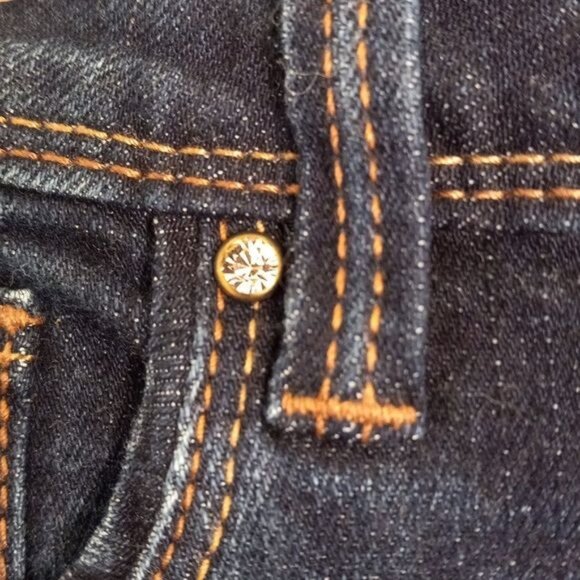 White House Black Market Size 4S Jeans Womens Boot Leg Blue Dark Wash Denim - Picture 6 of 13